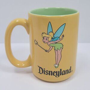 VTG Disneyland Tinkerbell Yellow Green Ceramic Coffee Mug